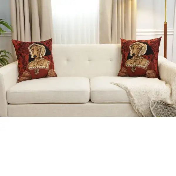 Chien Claude De France Belgian Cushion Cover - 18 in. x 18 in. Cotton by Charlotte Home Furnishings Inc | Close Up 5