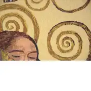 Klimt's Accomplissement Belgian Throw | Close Up 1