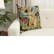 Hare by William Morris Belgian Sofa Pillow Cover | Close Up 1