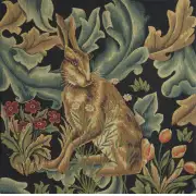 Hare By William Morris Belgian Cushion Cover - 18 in. x 18 in. Cotton/Viscose/Polyester by William Morris | Close Up 1