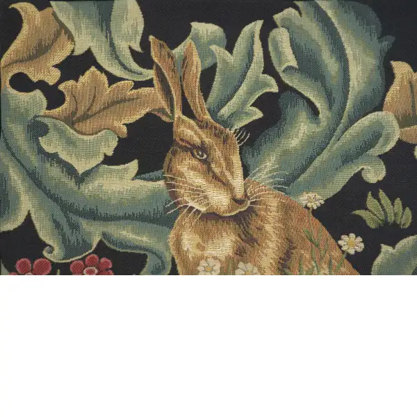 Hare By William Morris Belgian Cushion Cover - 18 in. x 18 in. Cotton/Viscose/Polyester by William Morris | Close Up 2