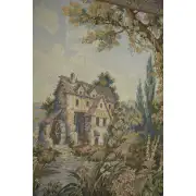 Old Mill Gold Vertical Italian Wall Tapestry | Close Up 3