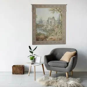 Old Mill Gold Vertical Wall Tapestry