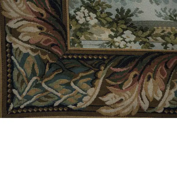 Como Garden with Acanthe Borderrder Italian Wall Tapestry | Close Up 1