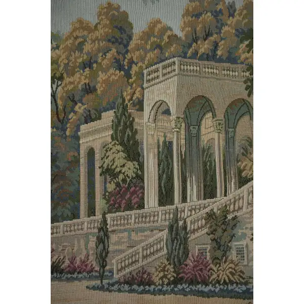 Como Garden with Acanthe Borderrder Italian Wall Tapestry | Close Up 2