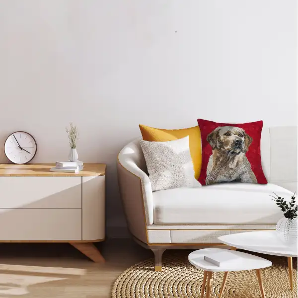 Labrador Red Belgian Cushion Cover | Life Style 1