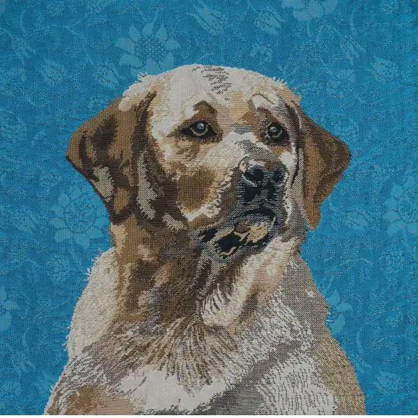 Labrador Blue Belgian Cushion Cover | Close Up 1