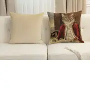 Herbert Cats B Belgian Cushion Cover - 18 in. x 18 in. Cotton by Susan Herbert | Close Up 5