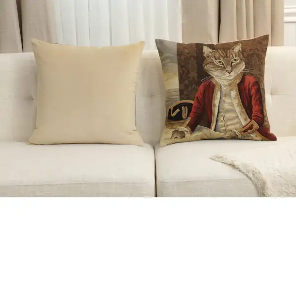 Herbert Cats B Belgian Cushion Cover - 18 in. x 18 in. Cotton by Susan Herbert | Close Up 5