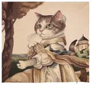 Herbert Cats C Belgian Cushion Cover - 18 in. x 18 in. Cotton by Susan Herbert | Close Up 1