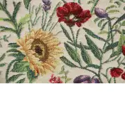 Fleurs Des Champs Belgian Cushion Cover - 18 in. x 18 in. Cotton by Charlotte Home Furnishings | Close Up 3