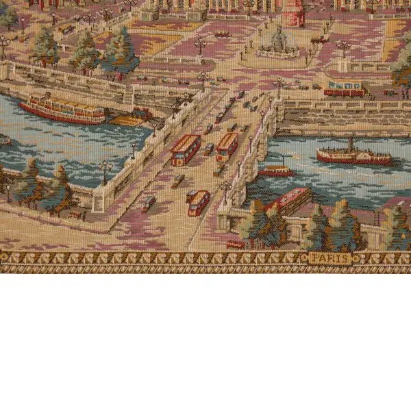 City of Paris French Wall Tapestry | Close Up 3