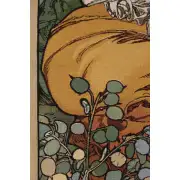 Mucha Topaze Belgian Tapestry Wall Hanging - 18 in. x 44 in. Cotton/Polyester by Alphonse Mucha | Close Up 3