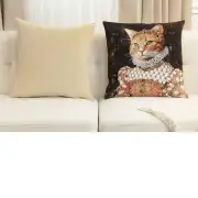Ginger Cat Sisi Belgian Cushion Cover - 18 in. x 18 in. Cotton by Charlotte Home Furnishings Inc | Close Up 5