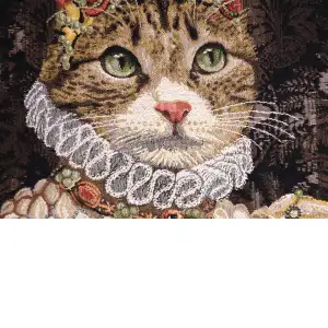 Grey Cat Sisi Belgian Cushion Cover - 18 in. x 18 in. Cotton by Charlotte Home Furnishings Inc