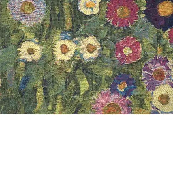 Flower Garden III Klimt Belgian Cushion Cover - 18 in. x 18 in. cotton/wool/viscose by Gustav Klimt | Close Up 2
