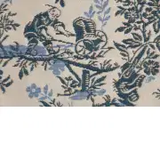 The Chinese on a Wheelbarrow Blue Cushion | Close Up 3