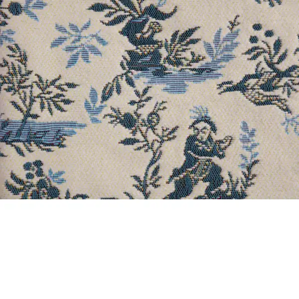 The Chinese on a Wheelbarrow Blue Cushion | Close Up 4