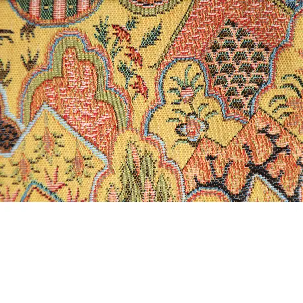 Mosaique Chinoise Yellow Cushion | Close Up 3