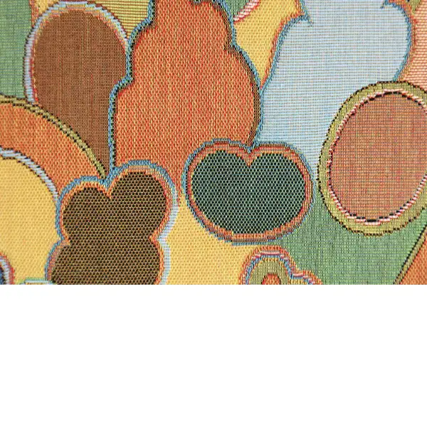 Mosaique Chinoise Footprint Yellow Cushion | Close Up 4