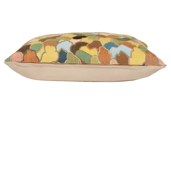 Mosaique Chinoise Footprint Yellow Cushion | Close Up 5