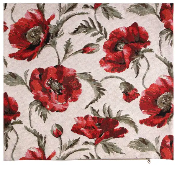 Coquelicots Belgian Cushion Cover | Close Up 1