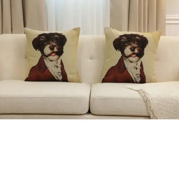 General Yorkie Cushion Cover | Close Up 5