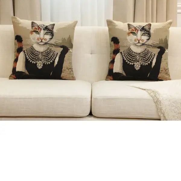Denise Cat Cushion Cover | Close Up 5