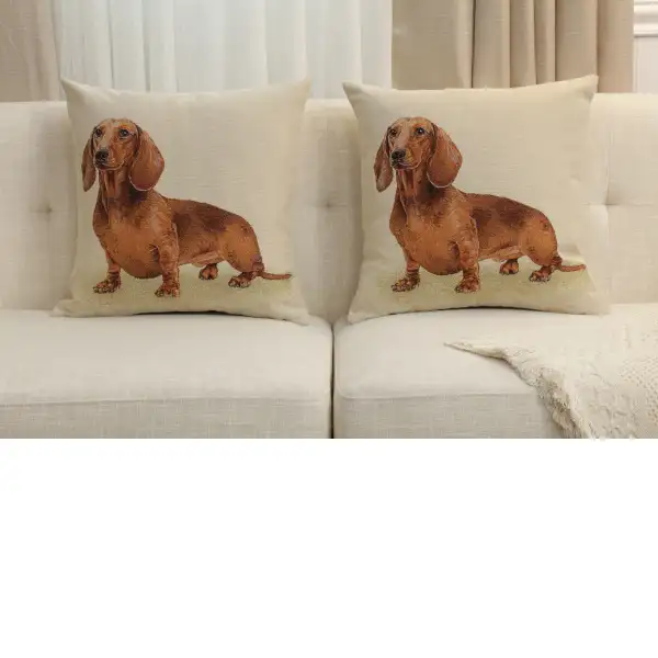 Pickles The Dog Cushion Cover - 18 in. x 18 in. Cotton/Polyester/Acrylic by Charlotte Home Furnishings Inc | Close Up 5