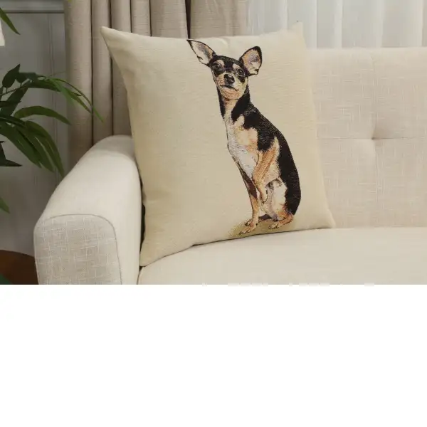 Mini Pincer Cushion Cover - 18 in. x 18 in. Cotton/Polyester/Acrylic by Charlotte Home Furnishings Inc | Close Up 1