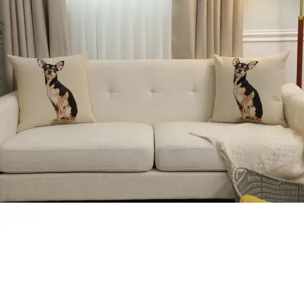 Mini Pincer Cushion Cover - 18 in. x 18 in. Cotton/Polyester/Acrylic by Charlotte Home Furnishings Inc | Close Up 5