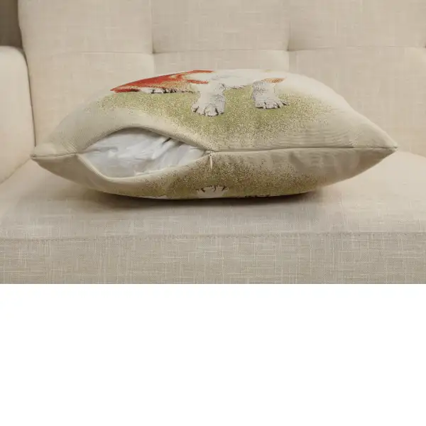Corgie Cushion Cover - 18 in. x 18 in. Cotton/Polyester/Acrylic by Charlotte Home Furnishings Inc | Close Up 4