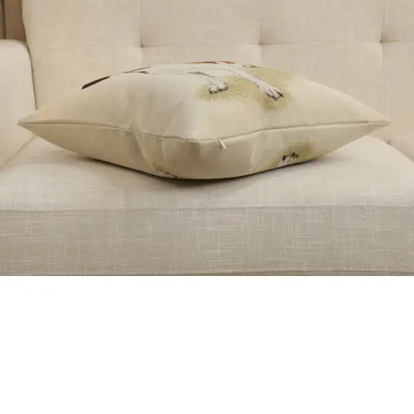 Max The Terrier Cushion Cover - 18 in. x 18 in. Cotton/Polyester/Acrylic by Charlotte Home Furnishings Inc | Close Up 3