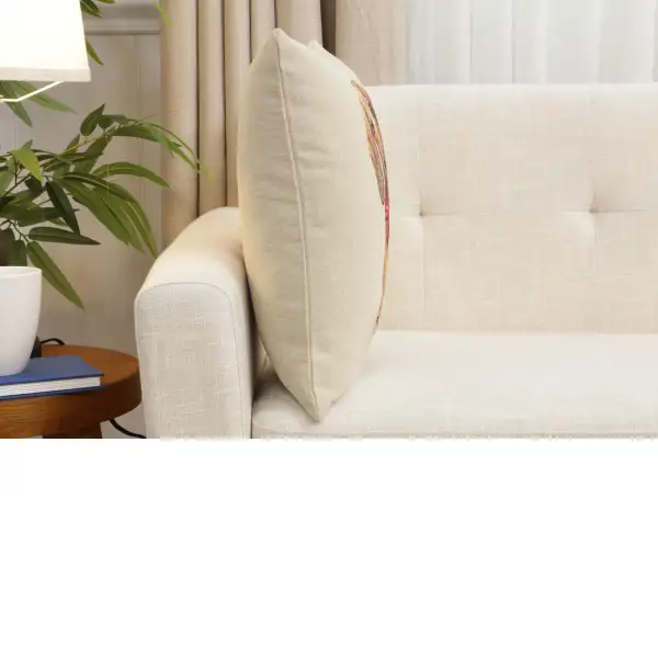 Bow Dog Cushion Cover - 18 in. x 18 in. Cotton/Polyester/Acrylic by Charlotte Home Furnishings Inc | Close Up 2