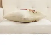 Bow Dog Cushion Cover - 18 in. x 18 in. Cotton/Polyester/Acrylic by Charlotte Home Furnishings Inc | Close Up 3