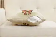 Bow Dog Cushion Cover - 18 in. x 18 in. Cotton/Polyester/Acrylic by Charlotte Home Furnishings Inc | Close Up 4