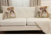 Besties Cushion Cover - 18 in. x 18 in. Cotton/Polyester/Acrylic by Charlotte Home Furnishings Inc | Close Up 5
