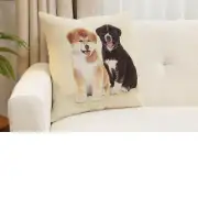 Akitas Cushion Cover - 18 in. x 18 in. Cotton/Polyester/Acrylic by Charlotte Home Furnishings Inc | Close Up 1