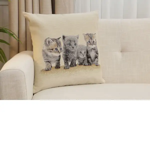 Quartet Cushion Cover - 18 in. x 18 in. Cotton/Polyester/Acrylic by Charlotte Home Furnishings Inc | Close Up 1