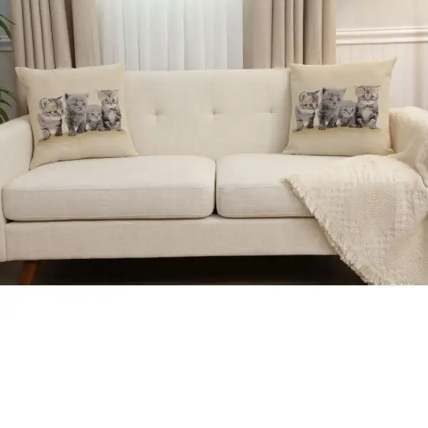 Quartet Cushion Cover - 18 in. x 18 in. Cotton/Polyester/Acrylic by Charlotte Home Furnishings Inc | Close Up 5