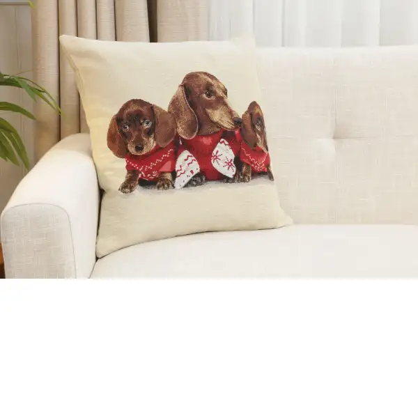 Dasch Trio Cushion Cover - 18 in. x 18 in. Cotton/Polyester/Acrylic by Charlotte Home Furnishings Inc | Close Up 1