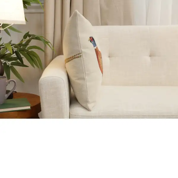 Pheasant Cushion Cover | Close Up 2
