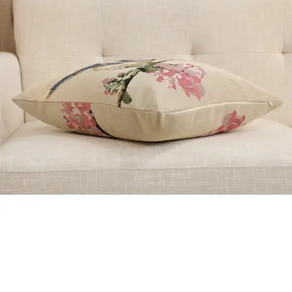 Blue Birds Macaw Cushion Cover | Close Up 3