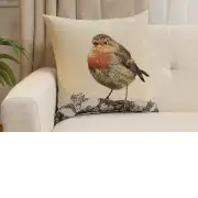 Sparrow Robin Cushion Cover | Close Up 1