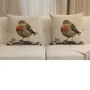 Sparrow Robin Cushion Cover | Close Up 5