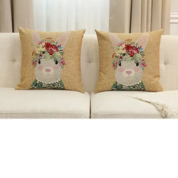 Katie the Rabbit Cushion Cover | Close Up 5