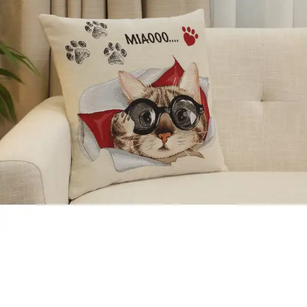 George the Cat Cushion Cover | Close Up 1