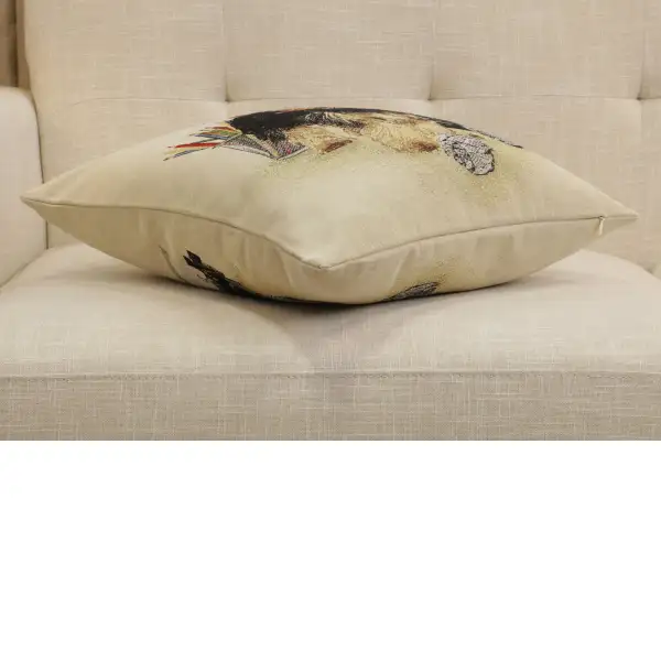 Writer Yorkie Cushion Cover | Close Up 3