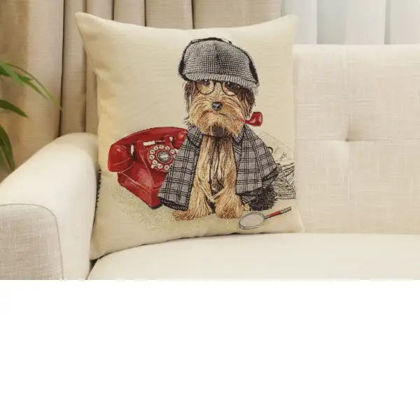 Sherlock Yorkie Cushion Cover | Close Up 1