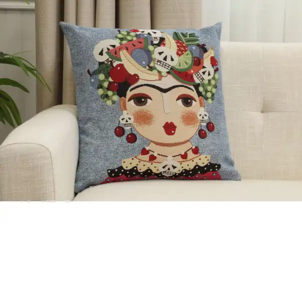 Mexicalli Blue Cushion Cover | Close Up 1
